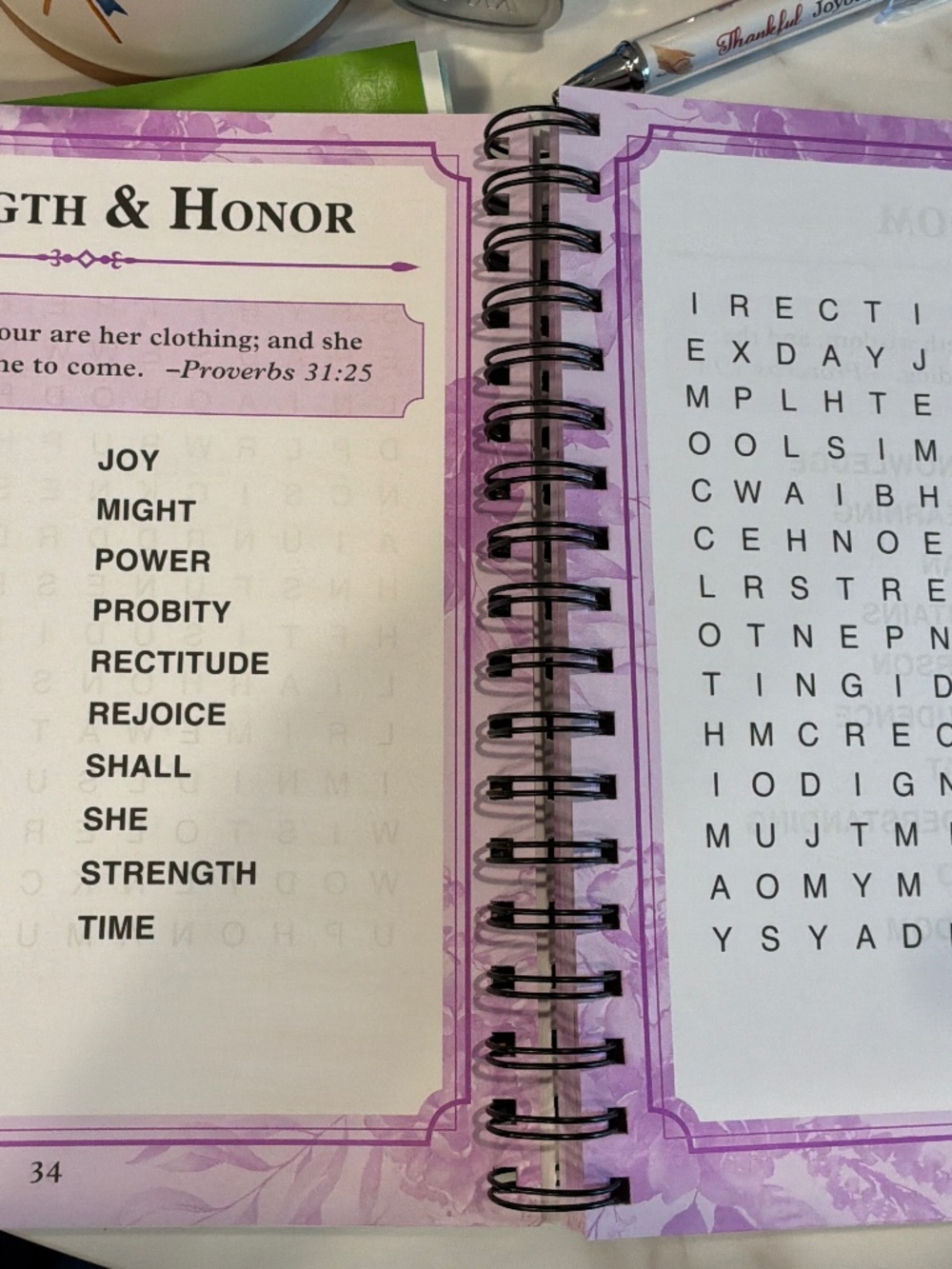BIBLE WORD SEARCH Wisdom of Proverbs  Large Print and Pen - Picture 3 of 4